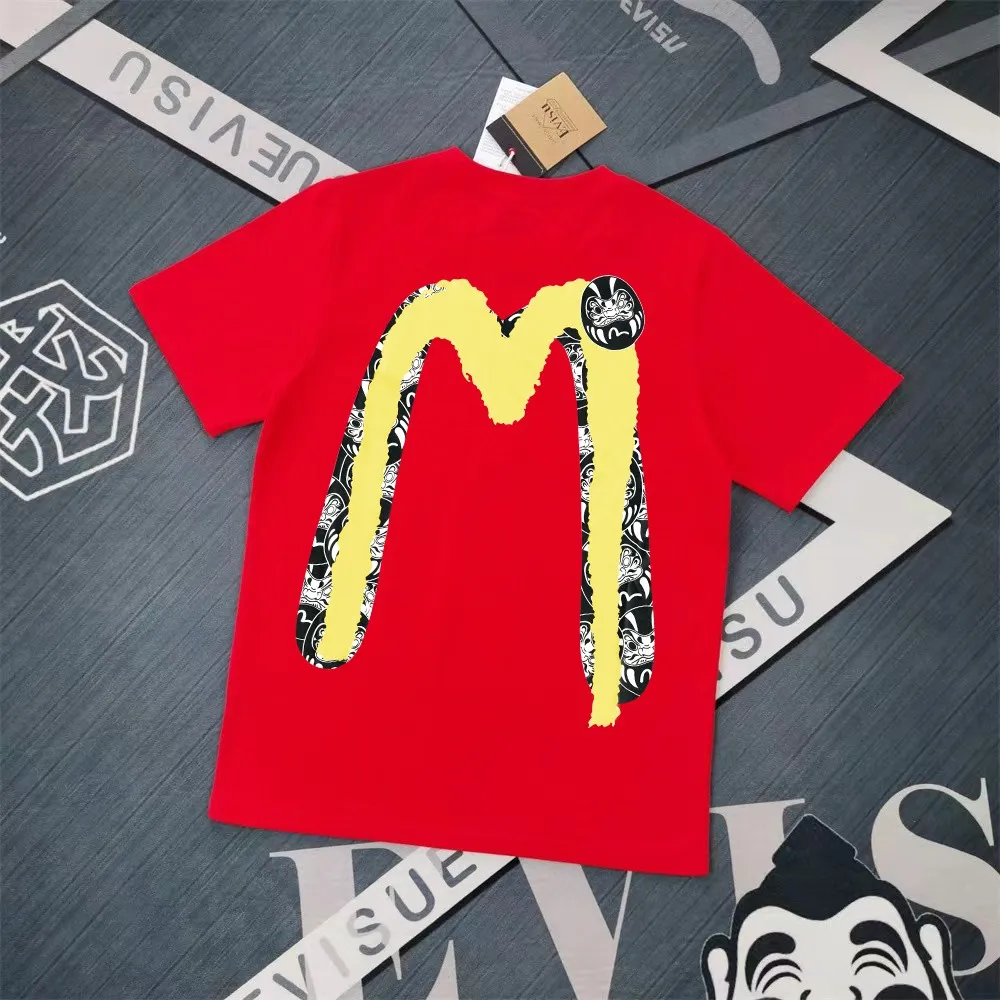Evisu 2025New Arrival T ⚠ Quality⚠ Same Style T 。 ，Black S-XXL，White S-XXL，Gray M-XXL，Red S-XXL， Red M-XXL